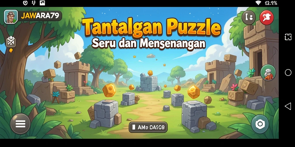 Tampilan gameplay menantang di JAWARA79 dengan puzzle menarik.