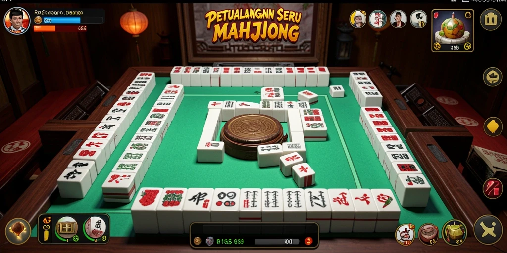 Screenshot gameplay RK55 menunjukkan aksi seru dalam Mahjong.