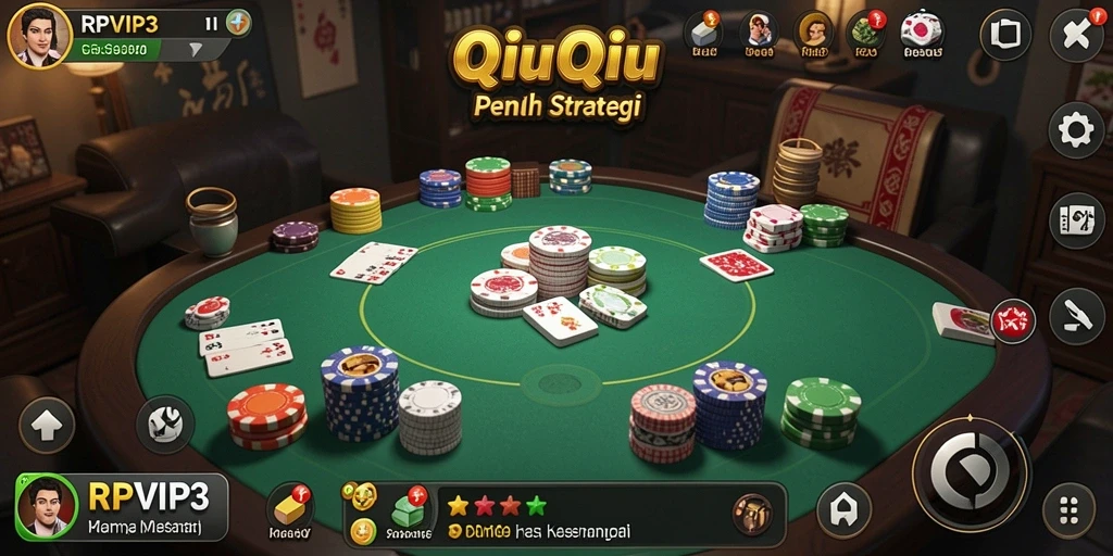 Tampilan menarik dari gameplay RPVIP3 dalam QiuQiu.