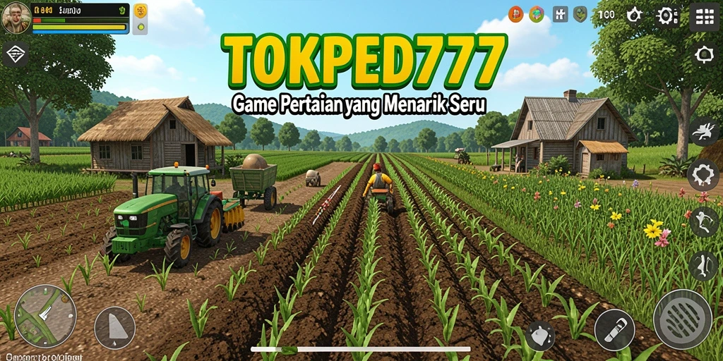 Gameplay TOKPED777 menampilkan aktivitas bertani yang seru dan interaktif.