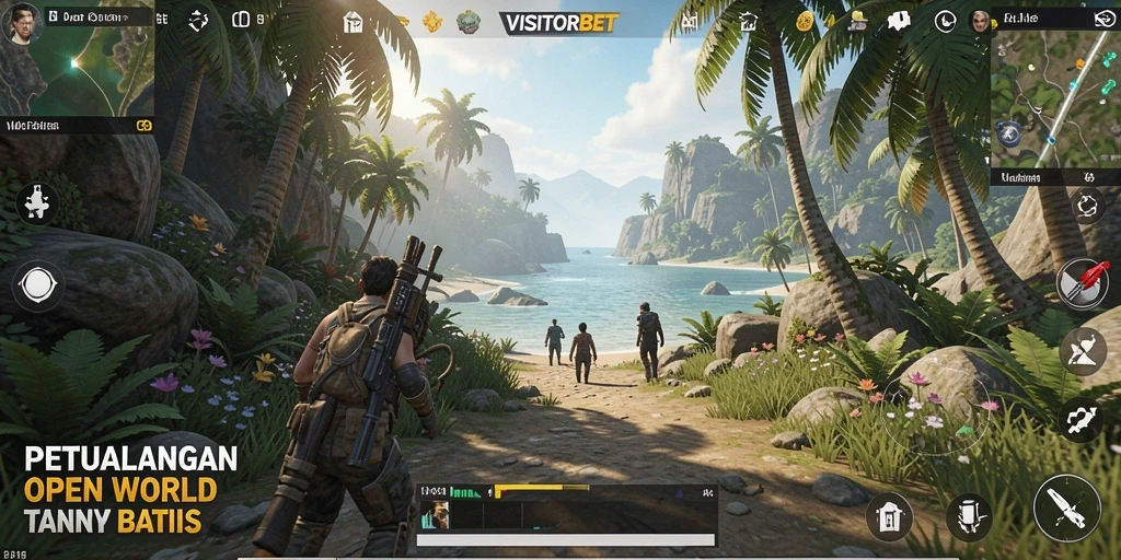 Screenshot gameplay <strong>VISITORBET</strong> yang menunjukkan dunia Open World yang menakjubkan.