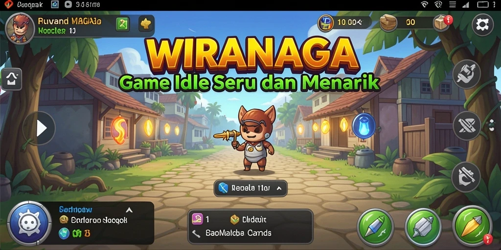Screenshot utama WIRANAGA menunjukkan gameplay Idle yang menarik.